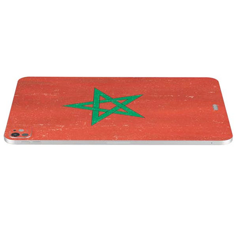 Morocco Flag Distressed iPad Pro 13in M4 (2024) Skin