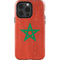 Morocco Flag Distressed iPhone 15 Pro Impact Case