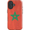 Morocco Flag Distressed iPhone 16 Impact Case
