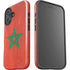 Morocco Flag Distressed iPhone 16 Impact Case