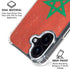 Morocco Flag Distressed iPhone 16 Plus Clear Case