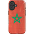Morocco Flag Distressed iPhone 16 Plus Impact Case