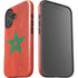 Morocco Flag Distressed iPhone 16 Plus Impact Case