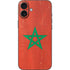 Morocco Flag Distressed iPhone 16 Plus Skin