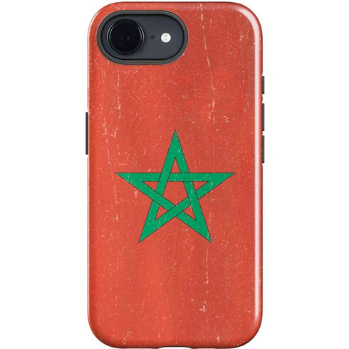 Morocco Flag Distressed iPhone 16e Impact Case