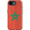 Morocco Flag Distressed iPhone 16e Impact Case
