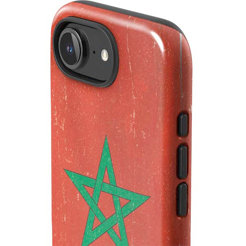 Morocco Flag Distressed iPhone 16e Impact Case