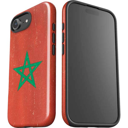Morocco Flag Distressed iPhone 16e Impact Case