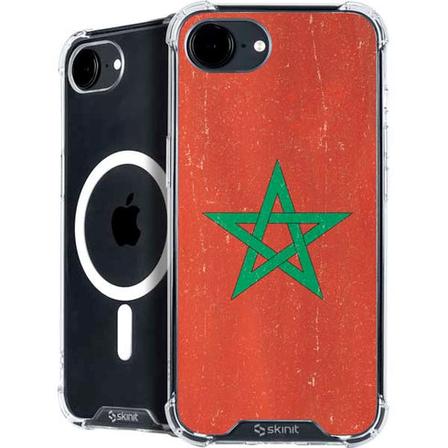 Morocco Flag Distressed iPhone 16e MagSafe Case