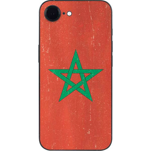 Morocco Flag Distressed iPhone 16e Skin