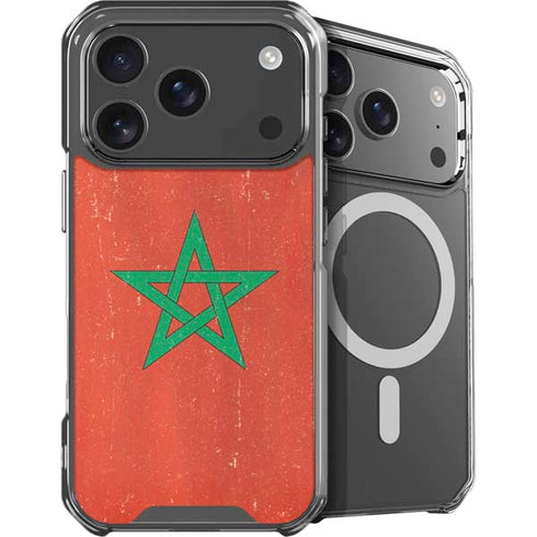 Morocco Flag Distressed iPhone 18 Pro MagSafe Case