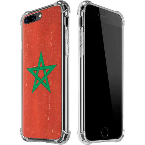 Morocco Flag Distressed iPhone Cases