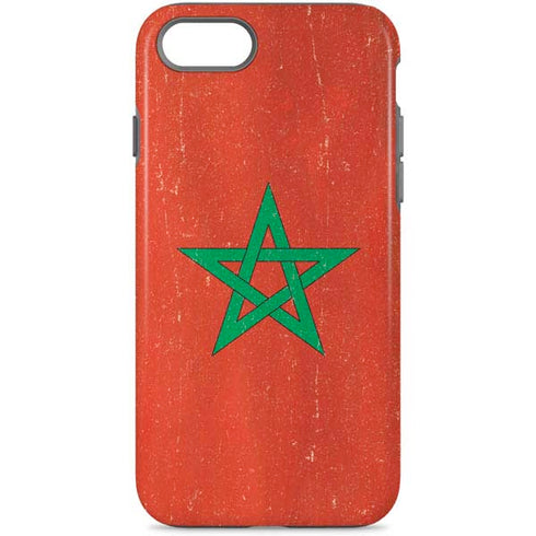 Morocco Flag Distressed iPhone Cases