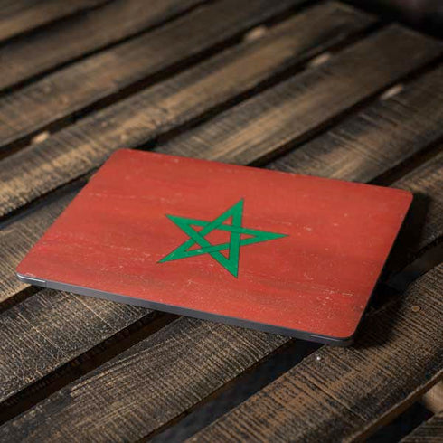 Morocco Flag Distressed Apple MacBook Air Skin