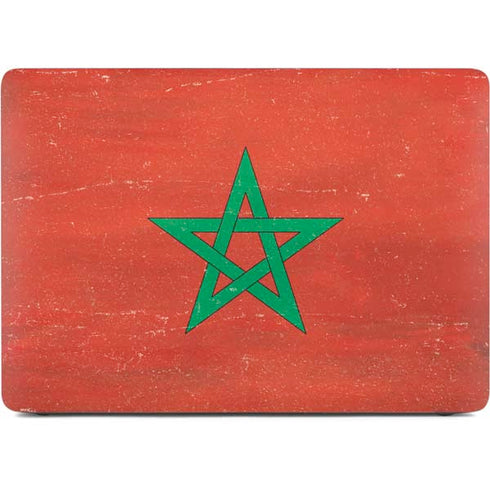 Morocco Flag Distressed Apple MacBook Pro 16-inch Skin