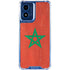 Morocco Flag Distressed Moto G 5G (2024) Clear Case