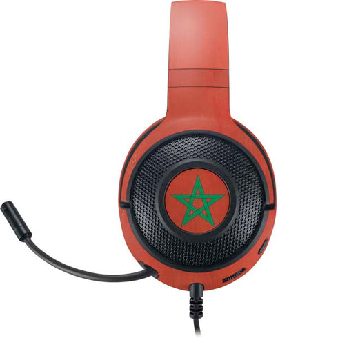 Morocco Flag Distressed Razer Kraken X Skin