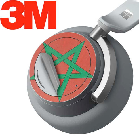 Morocco Flag Distressed Surface Headphones Skin