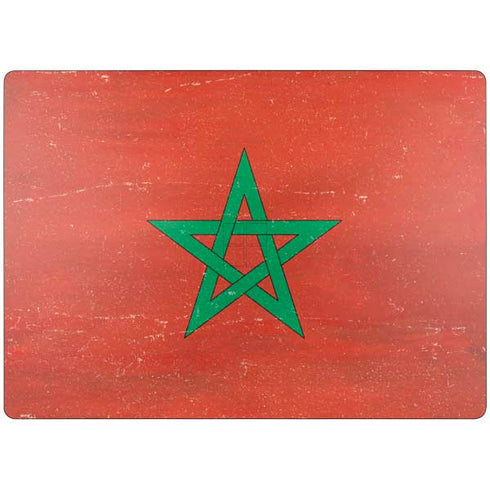 Morocco Flag Distressed Surface Laptop 7 13.8in Skin