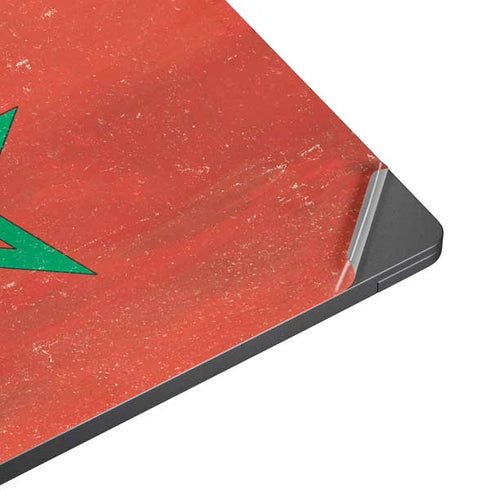 Morocco Flag Distressed Surface Laptop 7 13.8in Skin