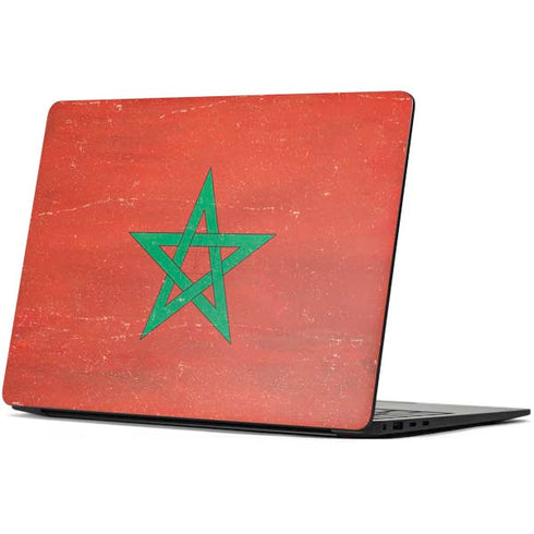 Morocco Flag Distressed Surface Laptop 7 15in Skin