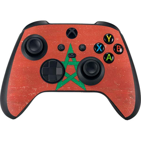 Morocco Flag Distressed Xbox Series X Bundle Skin
