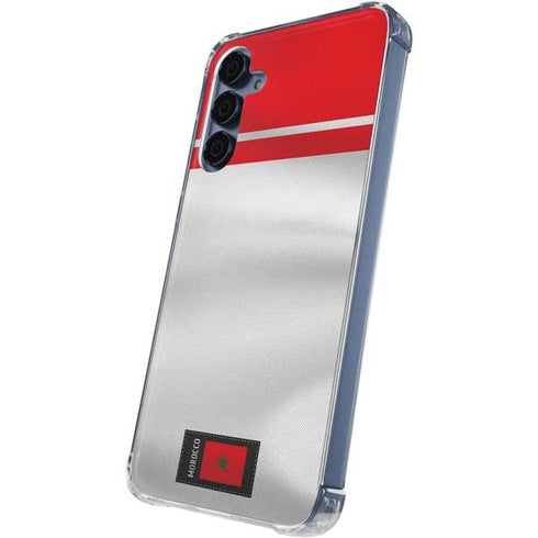 Morocco Soccer Flag Galaxy A35 5G Clear Case