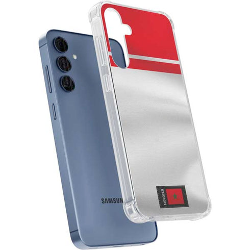 Morocco Soccer Flag Galaxy A35 5G Clear Case
