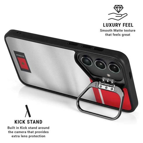 Morocco Soccer Flag Galaxy S25 Plus Kickstand Case