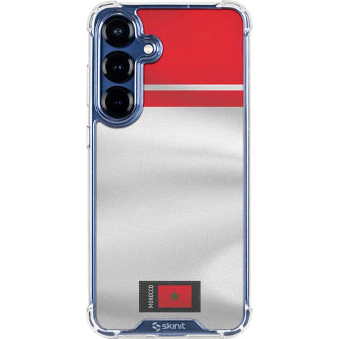 Morocco Soccer Flag Galaxy S25 Clear Case