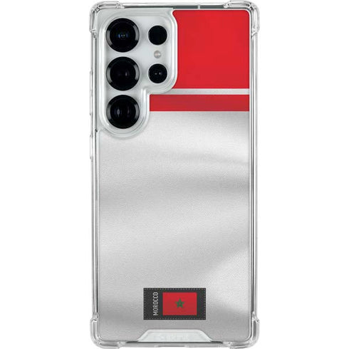Morocco Soccer Flag Galaxy S25 Ultra Clear Case