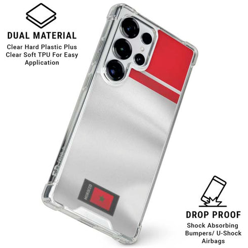 Morocco Soccer Flag Galaxy S25 Ultra Clear Case