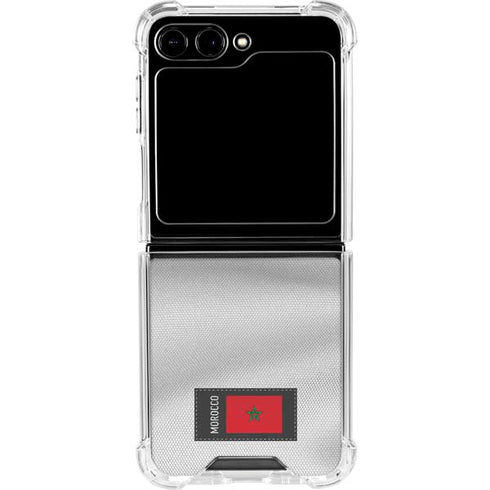Morocco Soccer Flag Galaxy Z Flip6 Clear Case