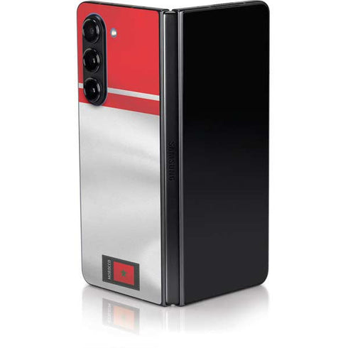 Morocco Soccer Flag Galaxy Z Fold5 5G Skin