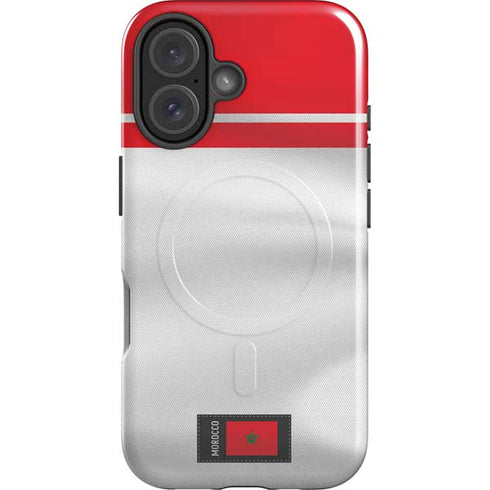 Morocco Soccer Flag iPhone 16 Magsafe Impact Case