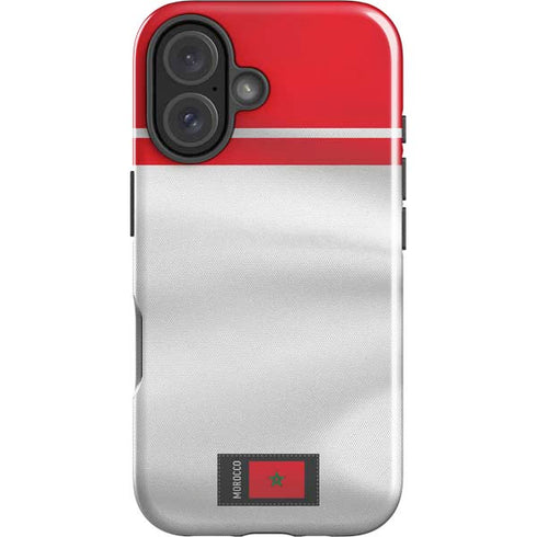 Morocco Soccer Flag iPhone 16 Plus Impact Case