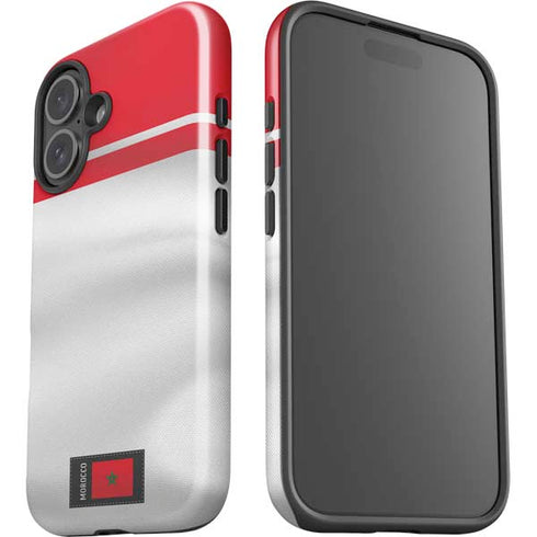 Morocco Soccer Flag iPhone 16 Plus Impact Case