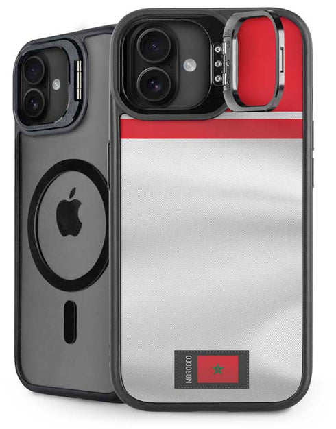 Morocco Soccer Flag iPhone 16 Plus Kickstand Case