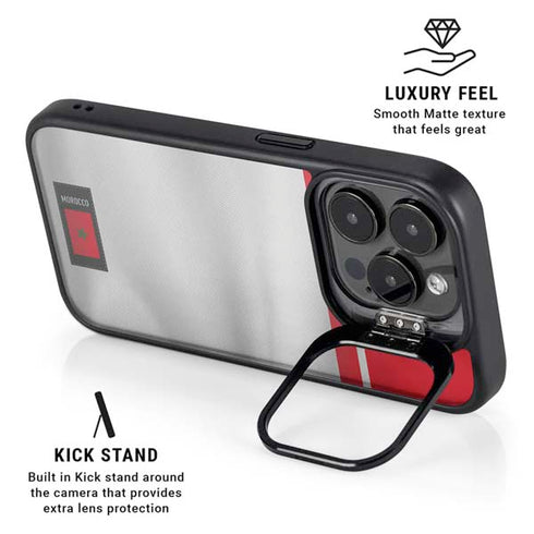 Morocco Soccer Flag iPhone 16 Pro Max Kickstand Case