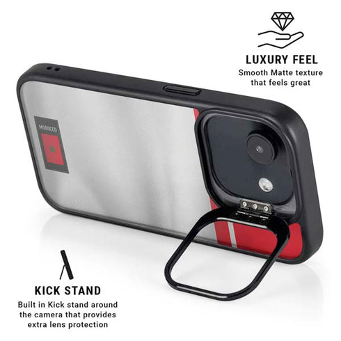 Morocco Soccer Flag iPhone 16e Kickstand Case