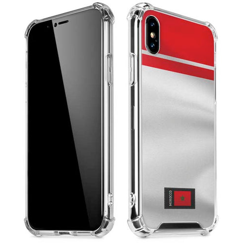 Morocco Soccer Flag iPhone X/XS Clear Case
