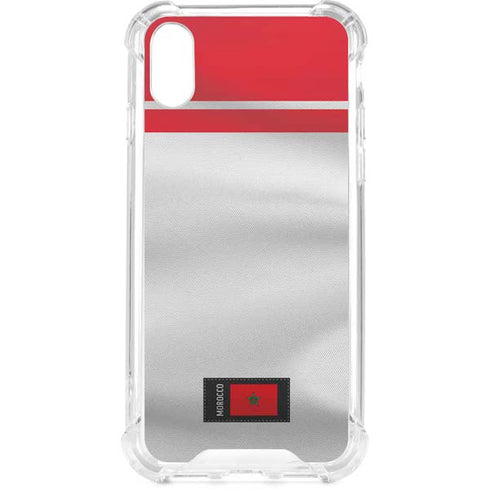 Morocco Soccer Flag iPhone XS Clear Case