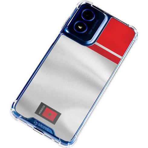 Morocco Soccer Flag Moto G Play 4G (2024) Clear Case