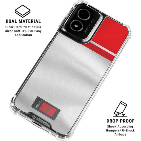 Morocco Soccer Flag Moto G Power 5G (2024) Clear Case