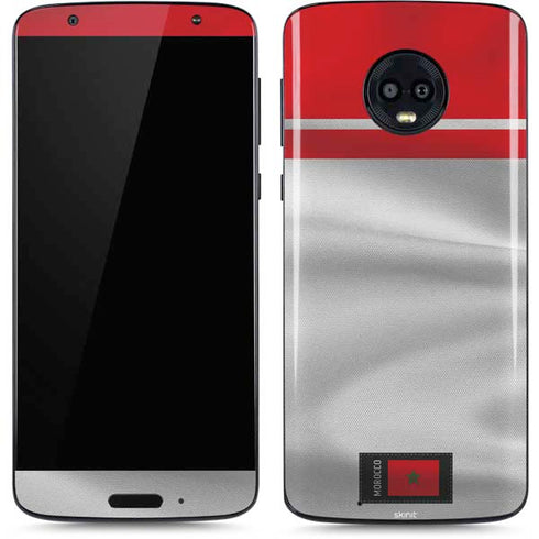 Morocco Soccer Flag Moto G6 Skin