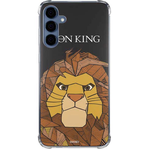 Disney The Lion King Mosaic Simba Art Galaxy A55 5G Clear Case