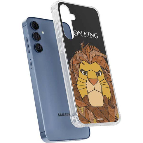 Disney The Lion King Mosaic Simba Art Galaxy A55 5G Clear Case