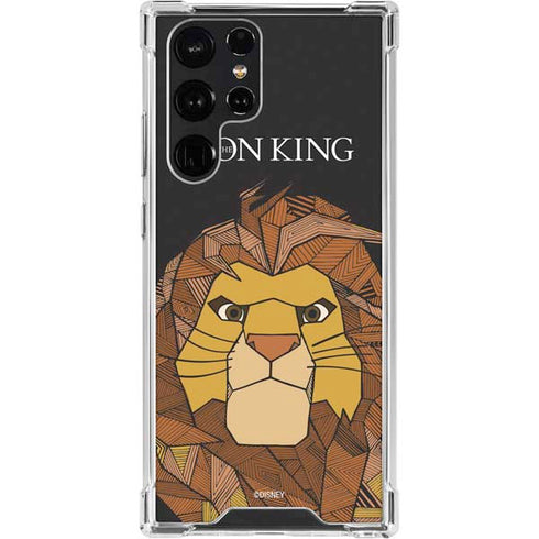 Disney The Lion King Mosaic Simba Art Galaxy S23 Ultra Clear Case