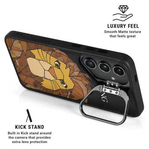 Disney The Lion King Mosaic Simba Art Galaxy S25 Kickstand Case