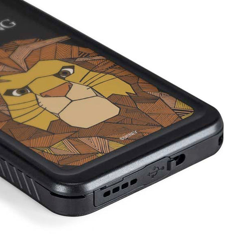 Disney The Lion King Mosaic Simba Art Galaxy S24 Plus Waterproof Case